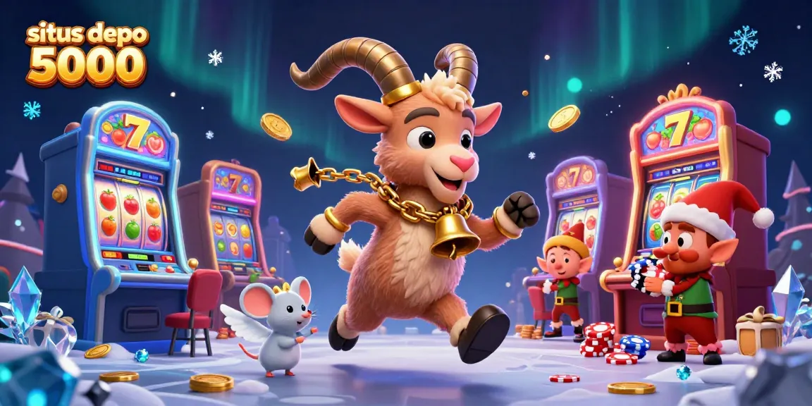 Permainan menarik di situs depo 5000 dengan simbol slot dan karakter seru.