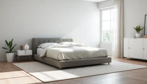 Coprimaterasso impermeabile di alta qualità su un materasso, design elegante e funzionale.