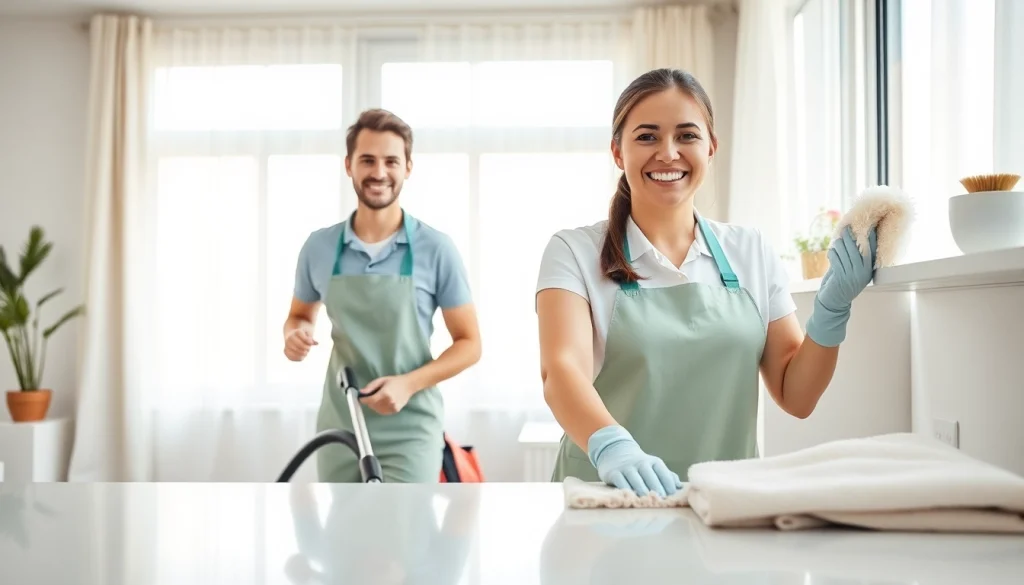 Enhance your space with a reliable Cleaning Service, featuring a dedicated team in a bright home.