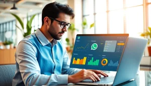 Enhance your business engagement with WhatsApp Business CRM interface, featuring real-time analytics and insights.