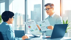 카드현금화에 대해 설명하는 금융 상담사의 생동감 있는 모습