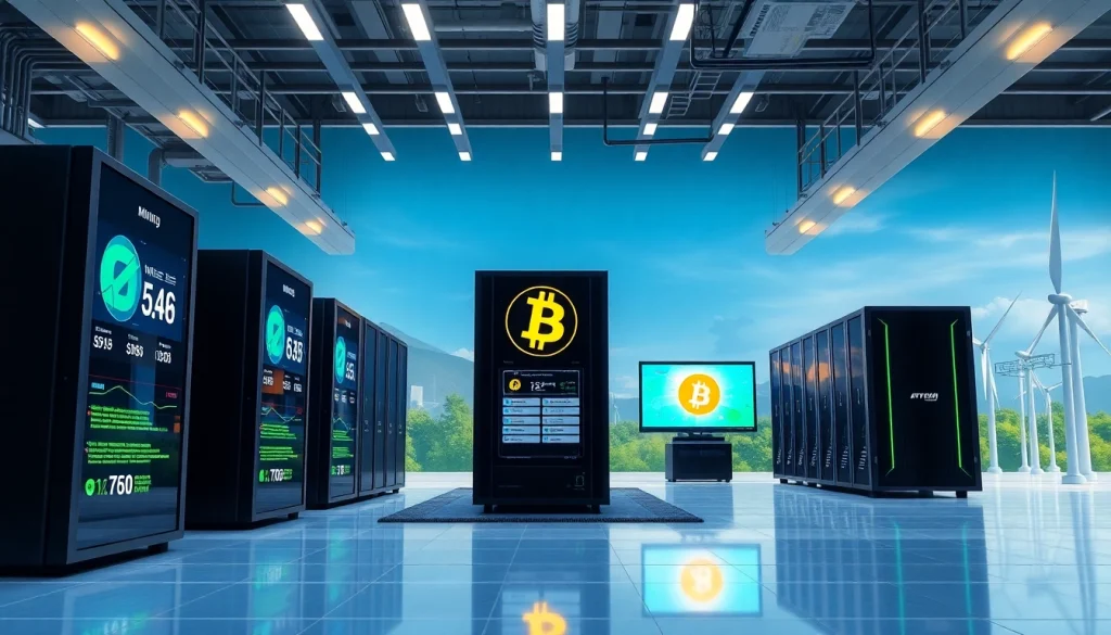 bitcoin cloud mining facility utilizing renewable energy sources