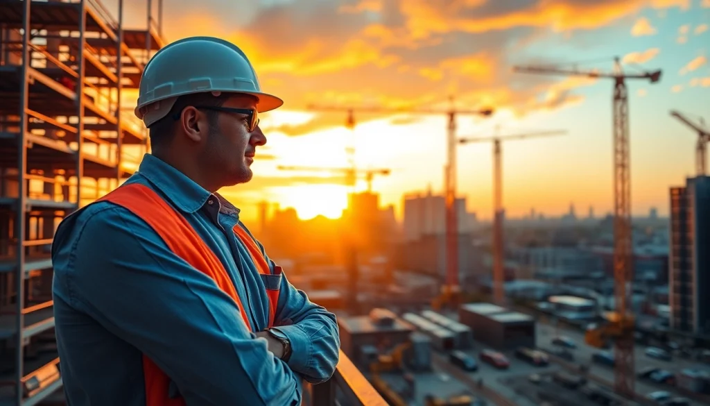 Highlighting a skilled Manhattan General Contractor directing a busy construction site.