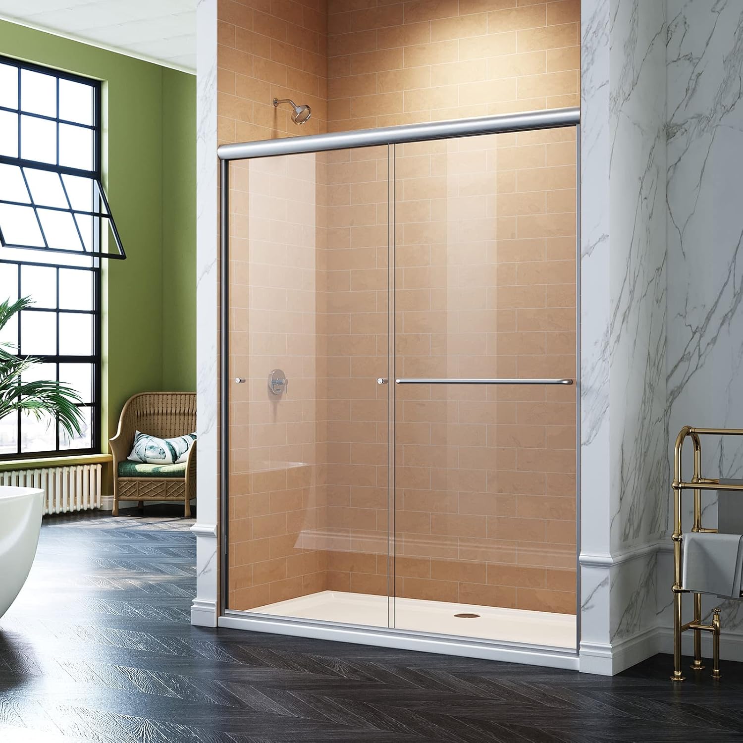 Elegant Showers | Maximize Comfort and Style Using a sliding shower door Feature