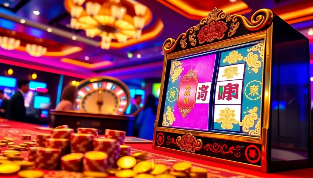 Rasakan suasana hidup dari demo slot Mahjong di kasino mewah dengan para pemain dan aksi.