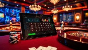 Experience the excitement of sbobet link alternatif with a vibrant casino atmosphere featuring digital betting elements.
