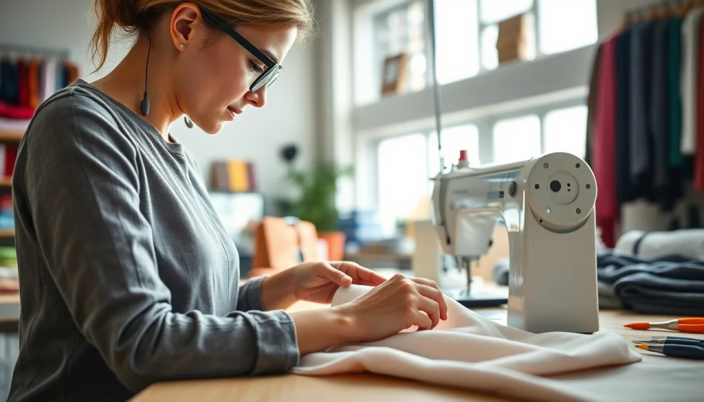 Naadloze creaties van stretch katoen in een atelier vol kleuren en texturen.