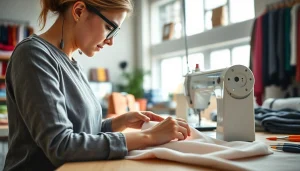 Naadloze creaties van stretch katoen in een atelier vol kleuren en texturen.