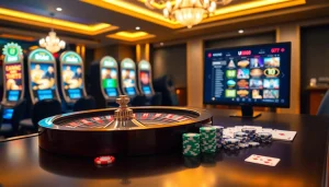 Experience the thrill at Nhà cái U888 with a luxurious casino environment featuring roulette and poker.