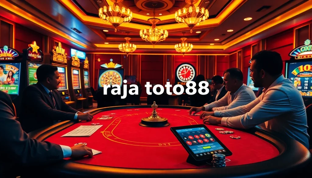Experience the excitement of raja toto88 with vibrant casino visuals and professional gameplay.