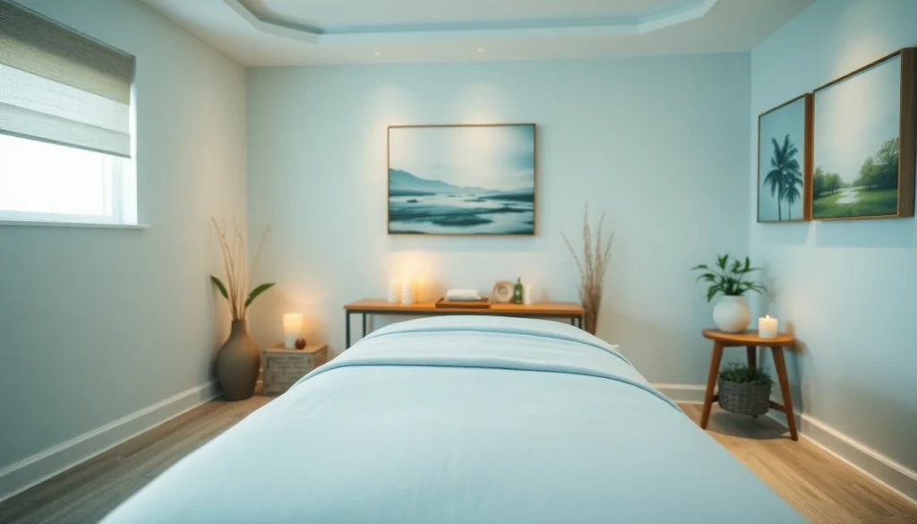 서산마사지 치료실, 차분한 장식과 편안한 분위기.