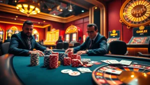 Ressentez l'excitation du meilleur casino en ligne France avec des joueurs de poker professionnels et des éléments de jeu vibrants.