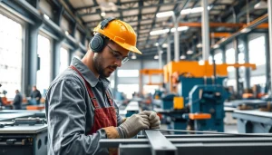 Engaged in sheet metal training, a professional craftsman demonstrates precise metalwork techniques.