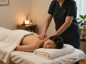 편안한 서비스를 제공하는 치료사와 함께 아늑한 집 환경에서의 출장마사지.