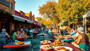Sample delicious cuisine from Clarksburg ca restaurants showcasing outdoor dining atmosphere.