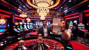 Action gagnante au meilleur casino en ligne France, montrant l'excitation et le luxe du jeu.