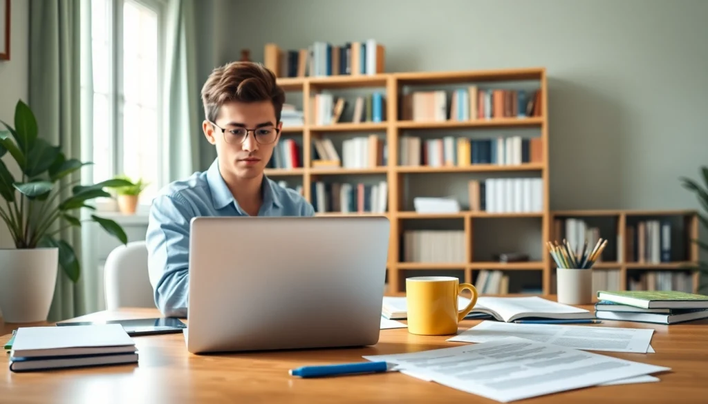 Enhance your productivity with remote exam assistance in a well-organized study environment.