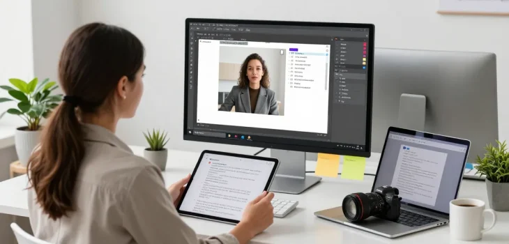 Snipaste software showcased in a modern tech workspace with a professional demonstrating innovative screenshot tools.