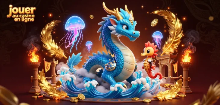 jouer au casino en ligne avec des dragons majestueux, un chevalier hippocampe et des méduses lumineuses