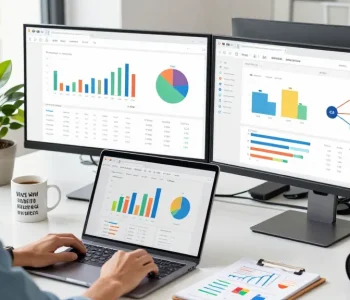 Boosting website performance with Homge page links for boost analysis in a vibrant office setting.