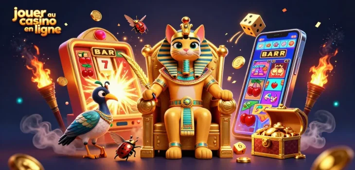Jouer au casino en ligne avec un pharaon, une machine à sous éclaboussante et des trésors scintillants