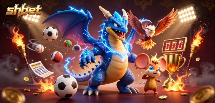 Experience thrilling moments with shbet, featuring a powerful thunder dragon and sports action elements.
