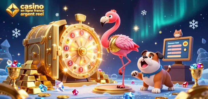 Gagnez gros au casino en ligne France argent réel avec une interface colorée et des personnages captivants.